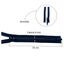 Combi zipper (2 sliders) 55 cm carriage 6 mm divisible plastic chain item 1184/9/55