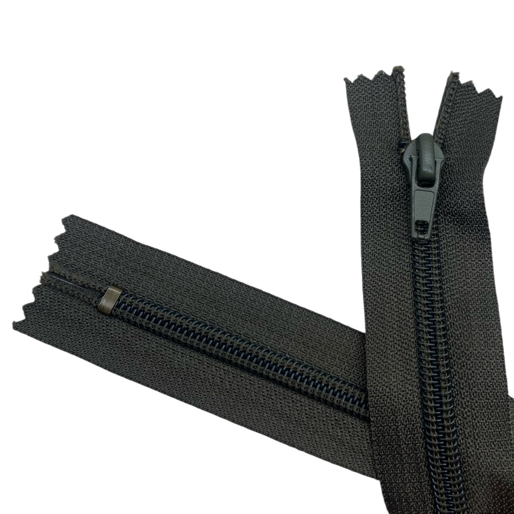 50cm nylon spiral zipper, 6mm, non-divisible, item 1185/6/50