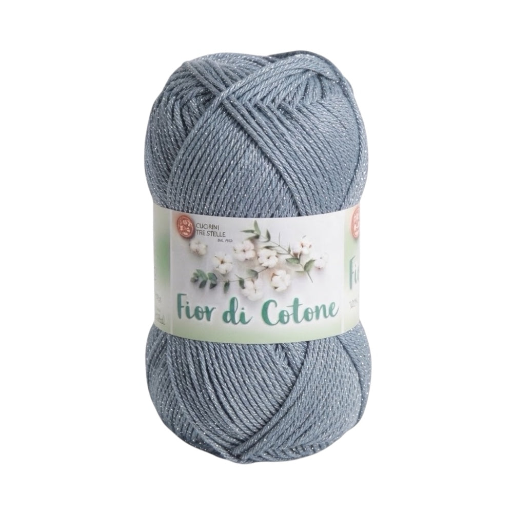 Cotton flower crochet thread cotton mix lurex item 3604 10 balls