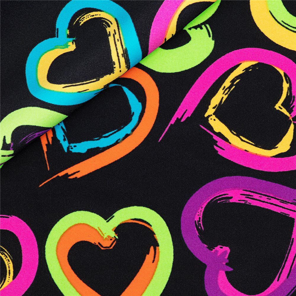 Printed lycra fabric h 150 cm Neon item