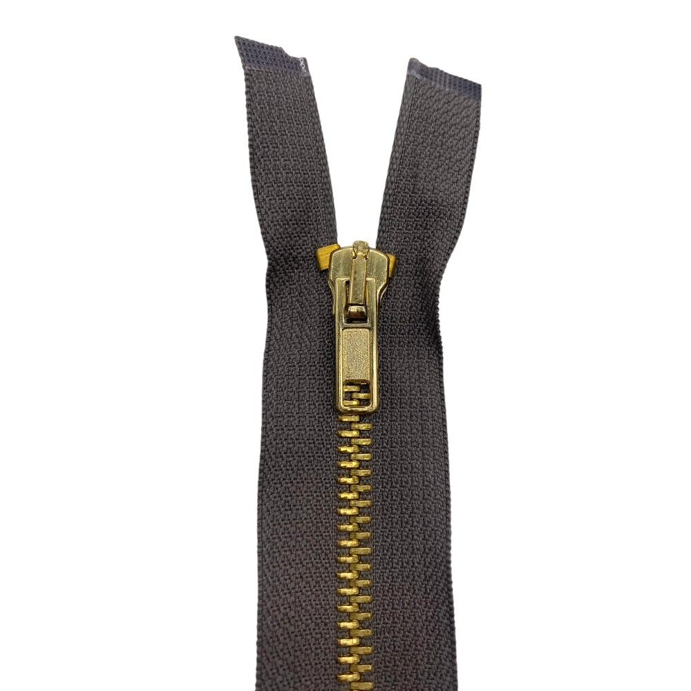 85cm brass metal zipper combo (2 sliders) 5mm divisible chain