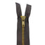 70cm divisible brass metal zipper with 5mm chain