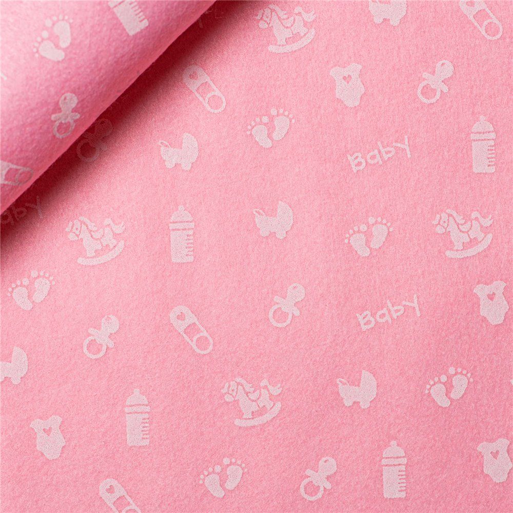 Printed felt h 90 cm patterned cloth item