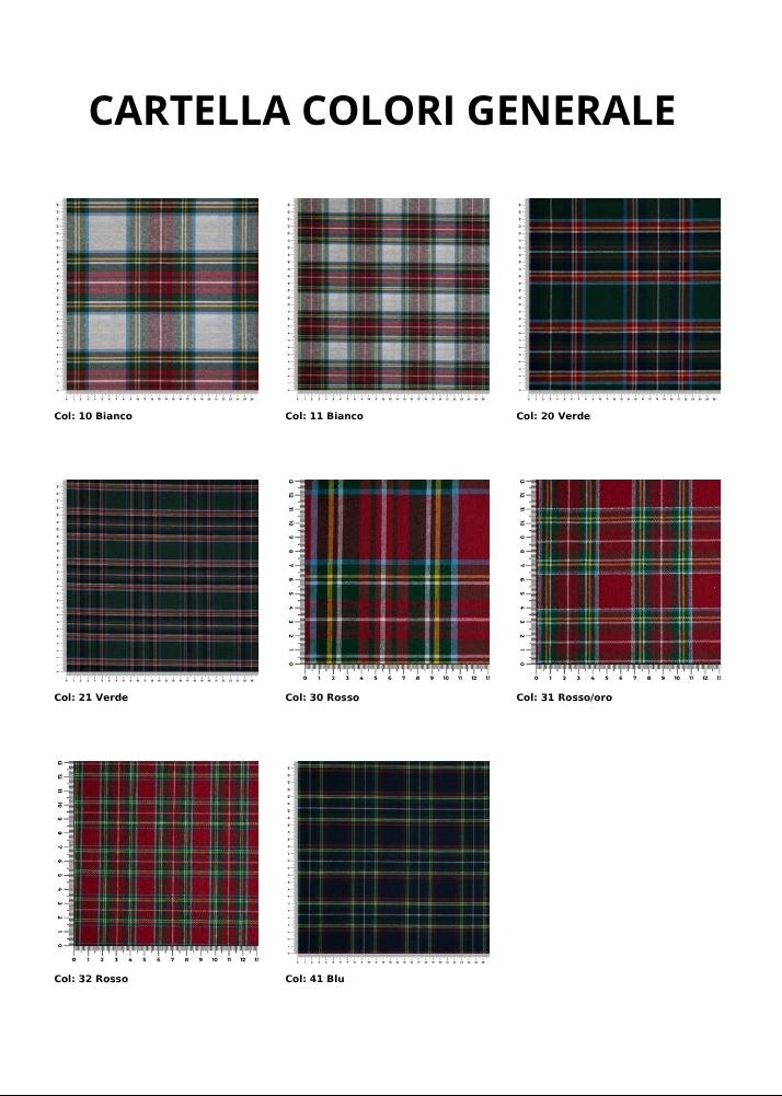 Tartan patterned polycotton fabric, h 280 cm