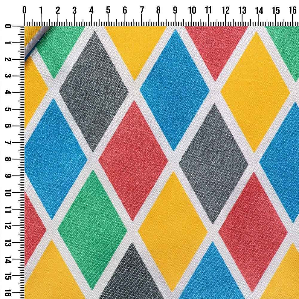 Printed satin fabric h 150 cm, Jolly item