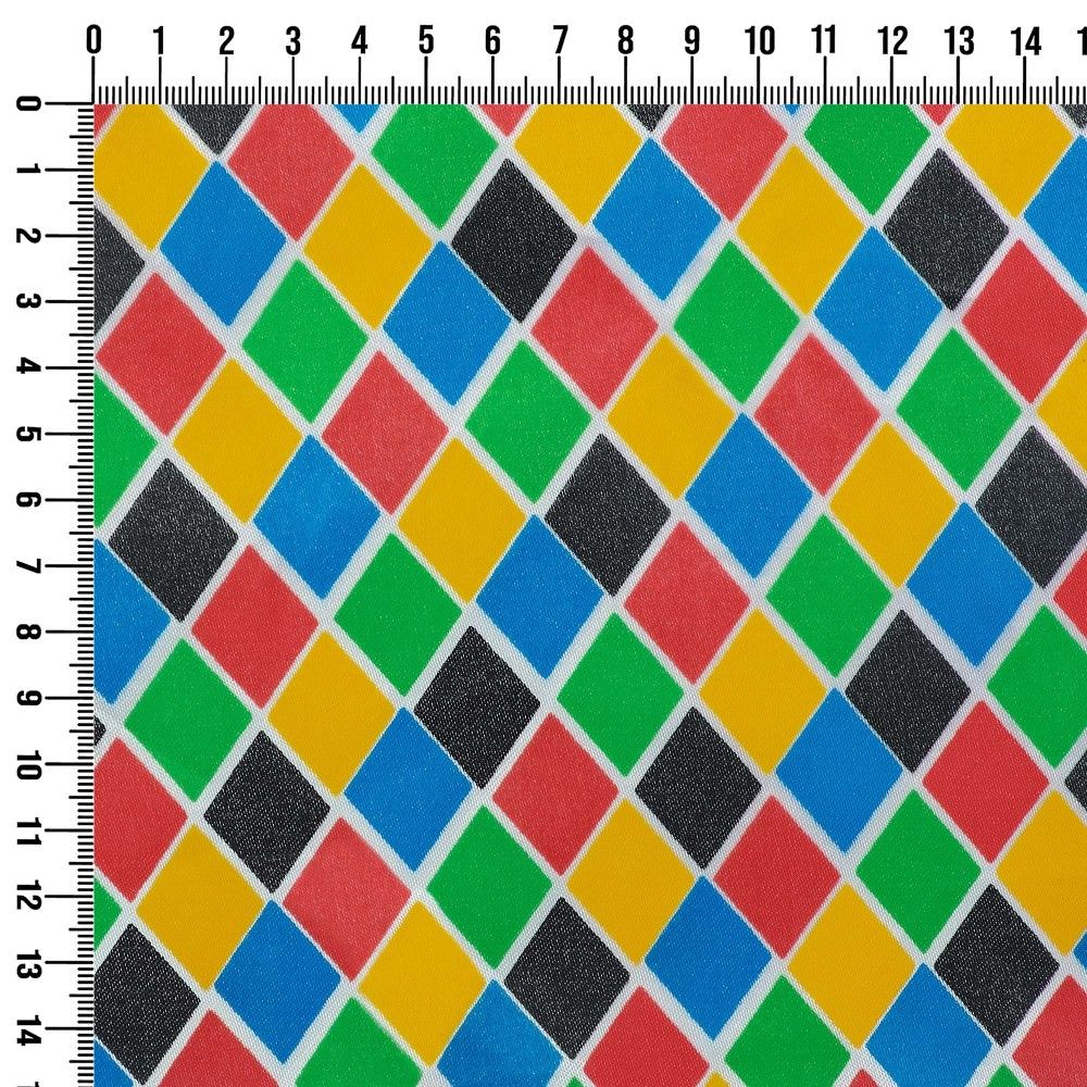 Printed satin fabric h 150 cm, Jolly item