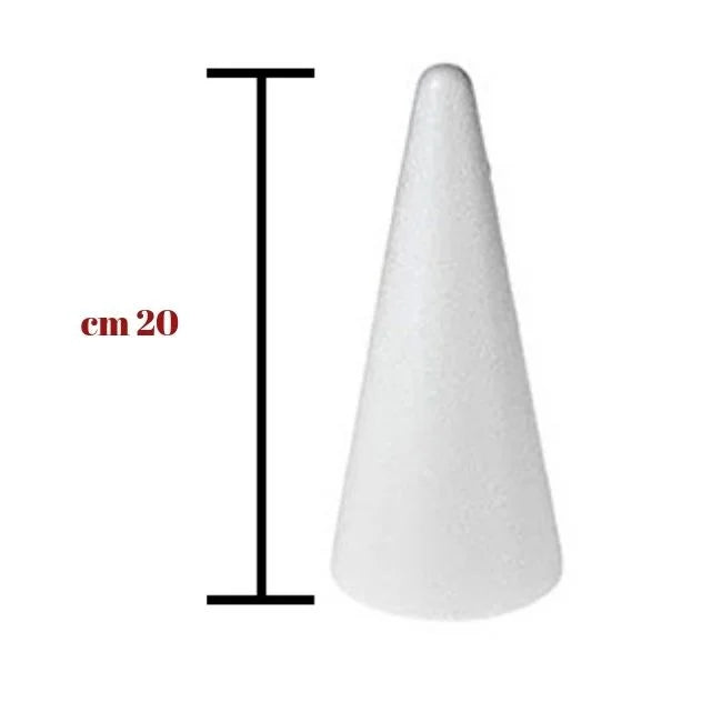 Styrofoam cone h 200 mm
 5 pieces
