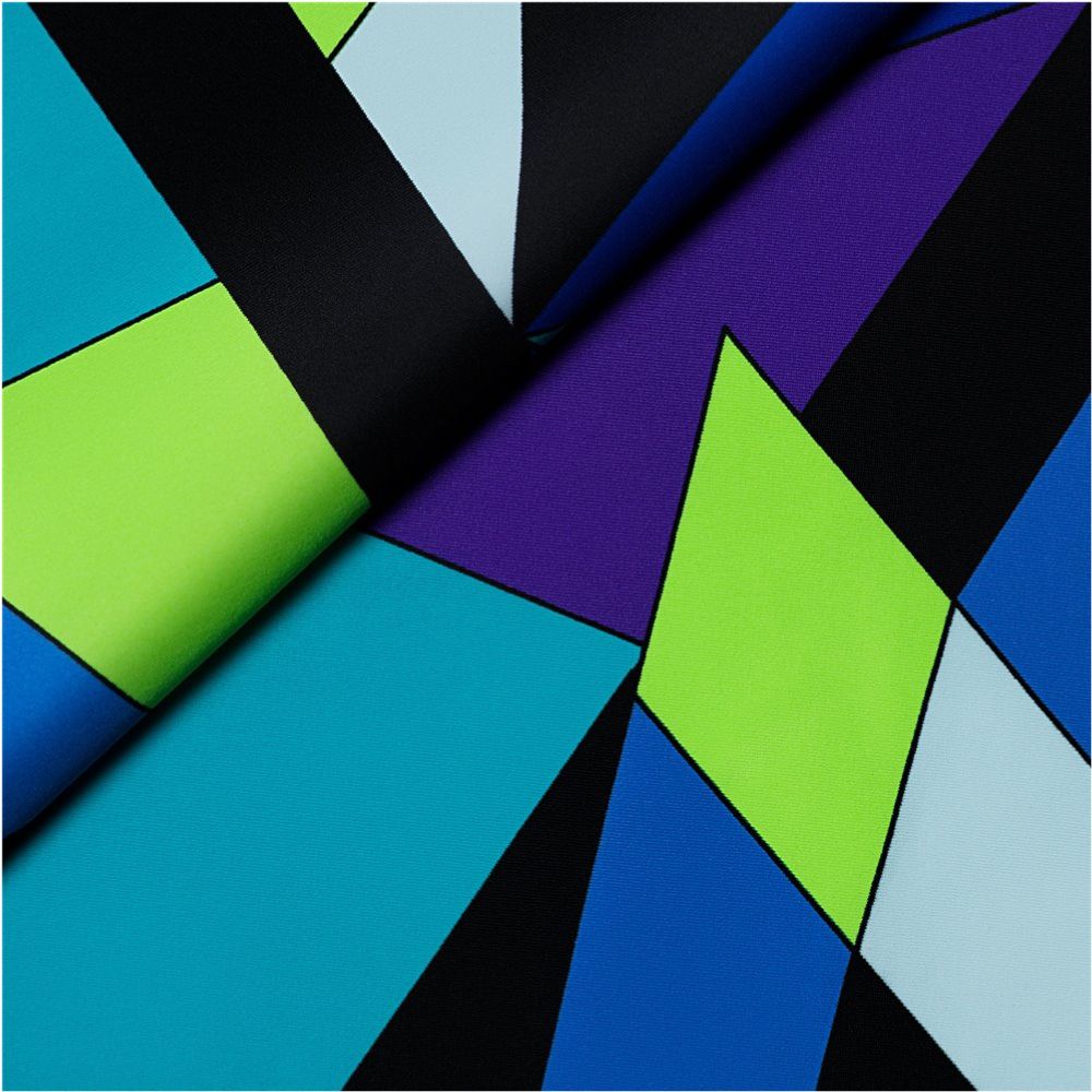 Printed lycra fabric h 150 cm Neon item