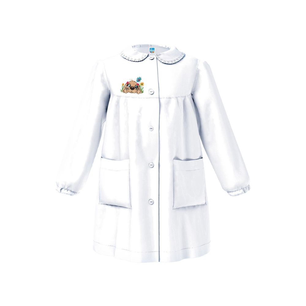 Grembiule con ricamo bambina scuola Siggi