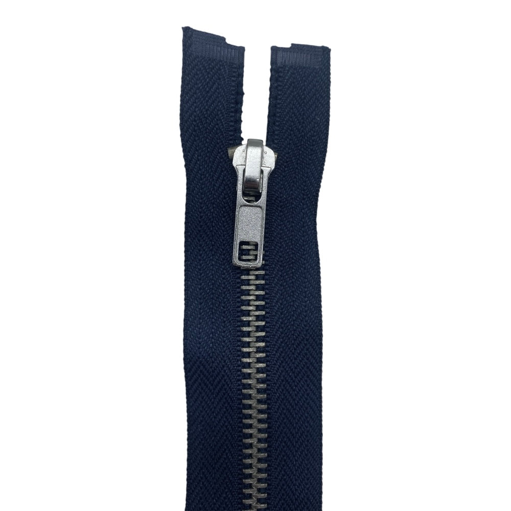 70cm divisible nickel silver metal zipper with 5mm chain