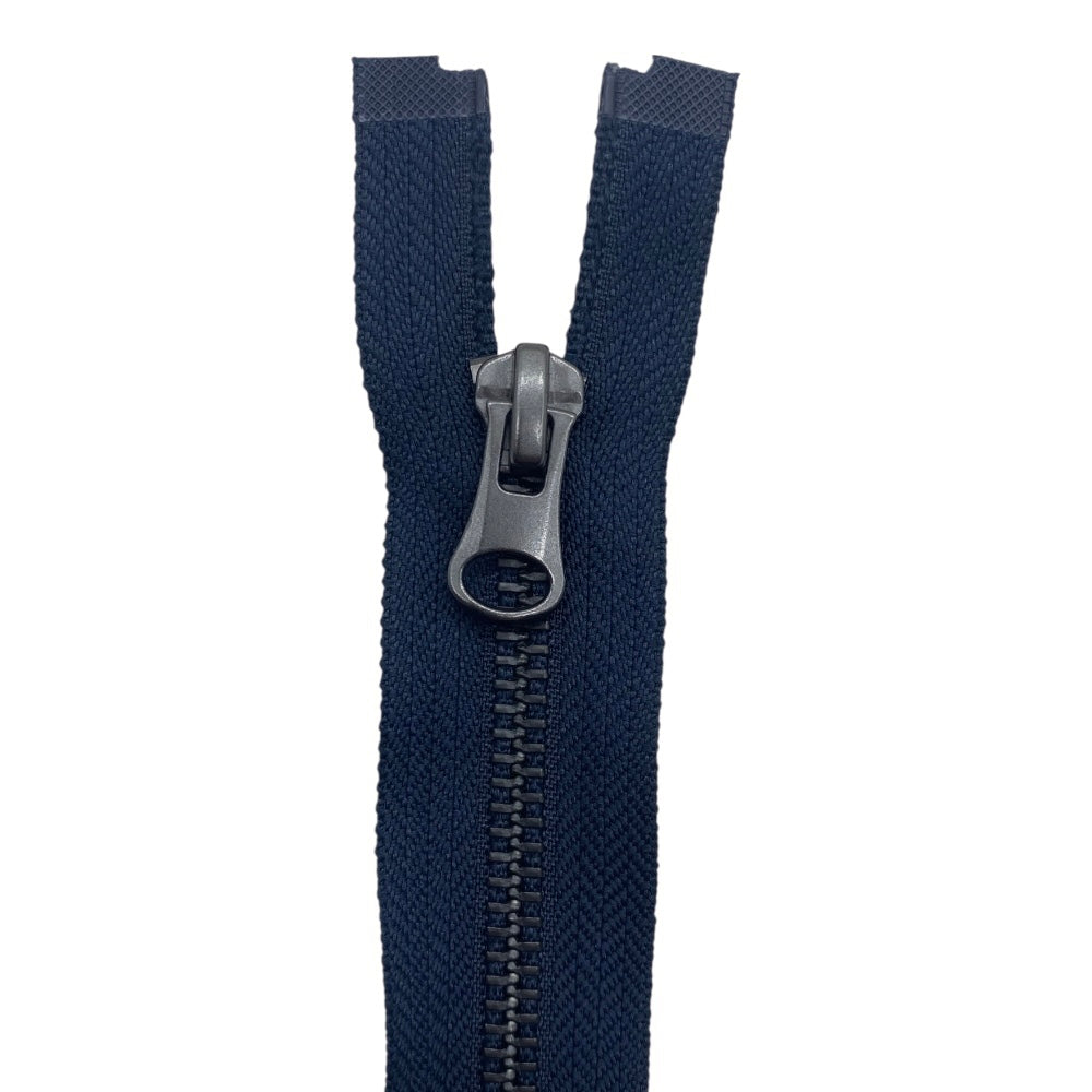 70cm divisible gunmetal metal zipper with 5mm chain