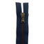 Old brass metal zipper 85 cm combi (2 sliders) 5 mm divisible chain