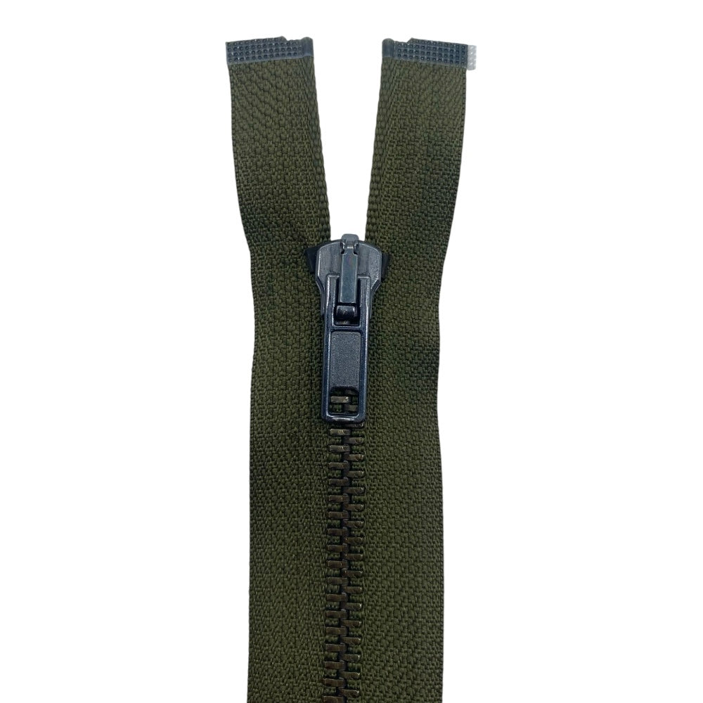 70cm divisible gunmetal metal zipper with 5mm chain