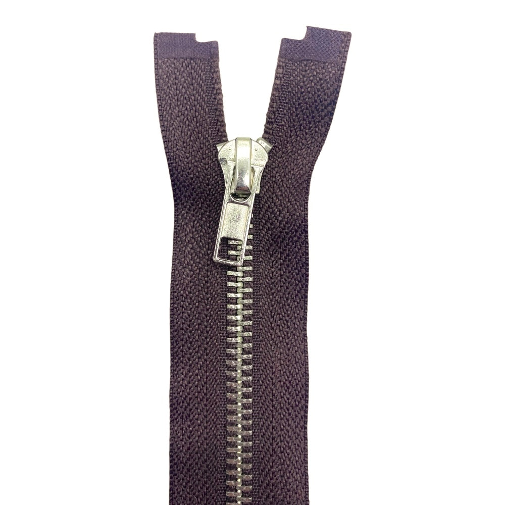 70cm divisible nickel silver metal zipper with 5mm chain