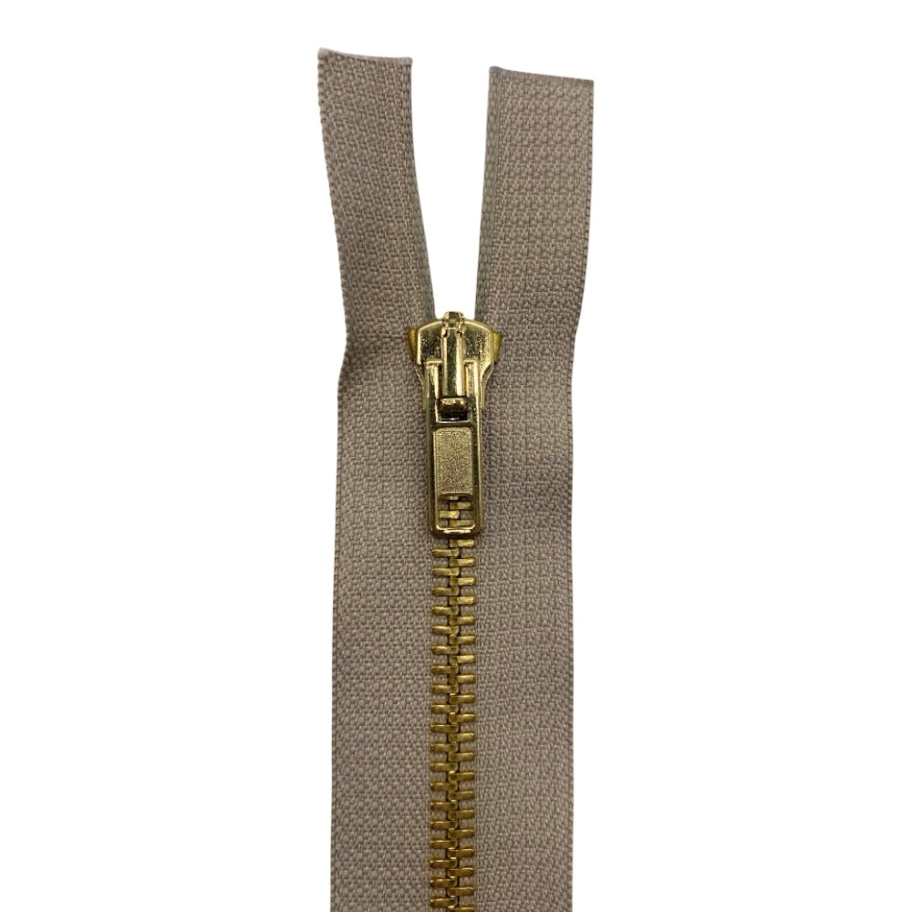 70cm divisible brass metal zipper with 5mm chain
