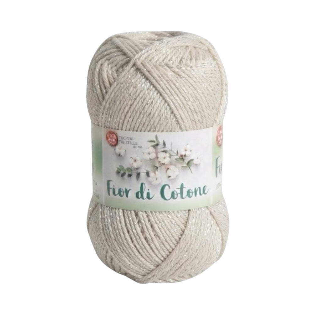 Cotton flower crochet thread cotton mix lurex item 3604 10 balls