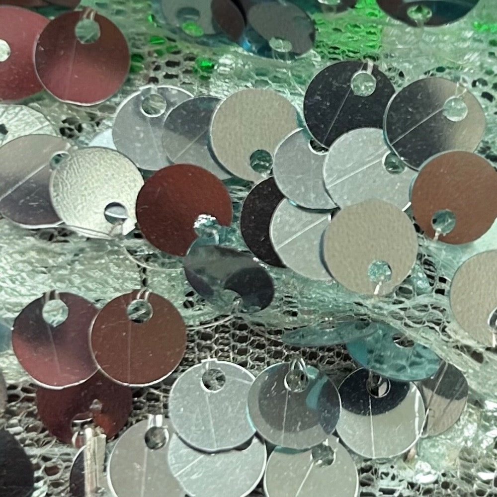 Sequin fabric h cm 140 item Luce