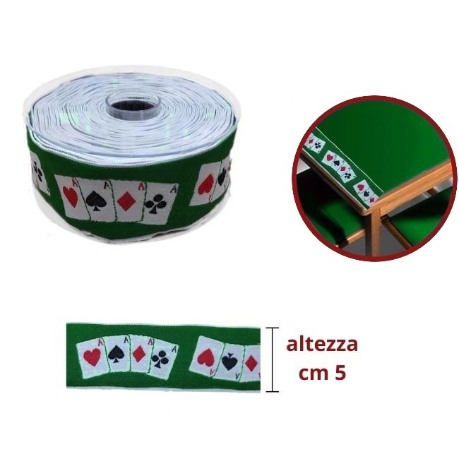 Nastro bordo carta da gioco H cm 5 articolo 2000/50 metri 10