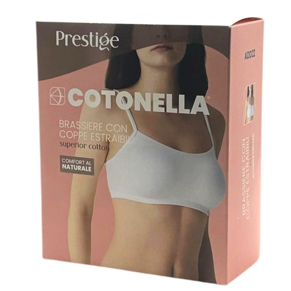 Brasier con coppe estraibili in cotone Cotonella art ADD22