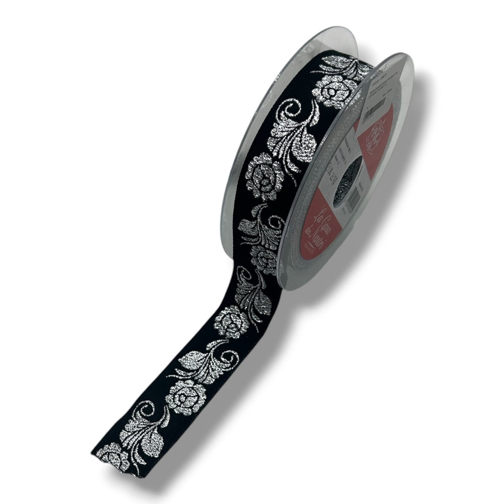Nastro jacquard motivo Floreale H mm 30 articolo 710 metri 10