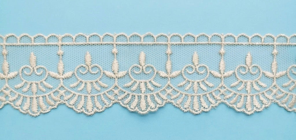 100% polyester tulle lace h 3.5 cm item 60199 10 meters