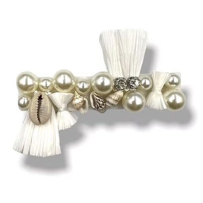Stone and raffia applications item FM10273