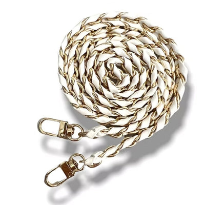 Bag chain in zama and leather item FM0351