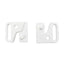 Gancio per reggiseno in plastica passo mm 14  interno articolo 16626 coppie 6