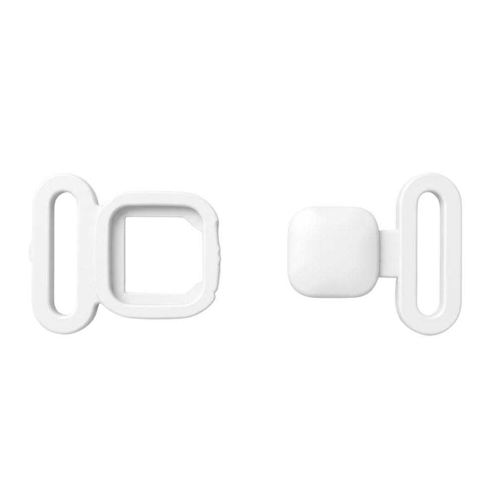 Gancio per reggiseno in plastica passo mm 15 interno articolo 16623 coppie 6