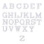 Cotton alphabet letter 1.5 cm iron-on item 56/46 pieces 12