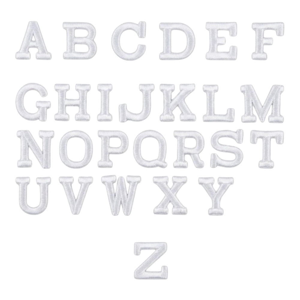Cotton alphabet letter 1.5 cm iron-on item 56/46 pieces 12