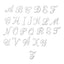 Cotton alphabet letter 2.5 cm iron-on item 56/43 pieces 6