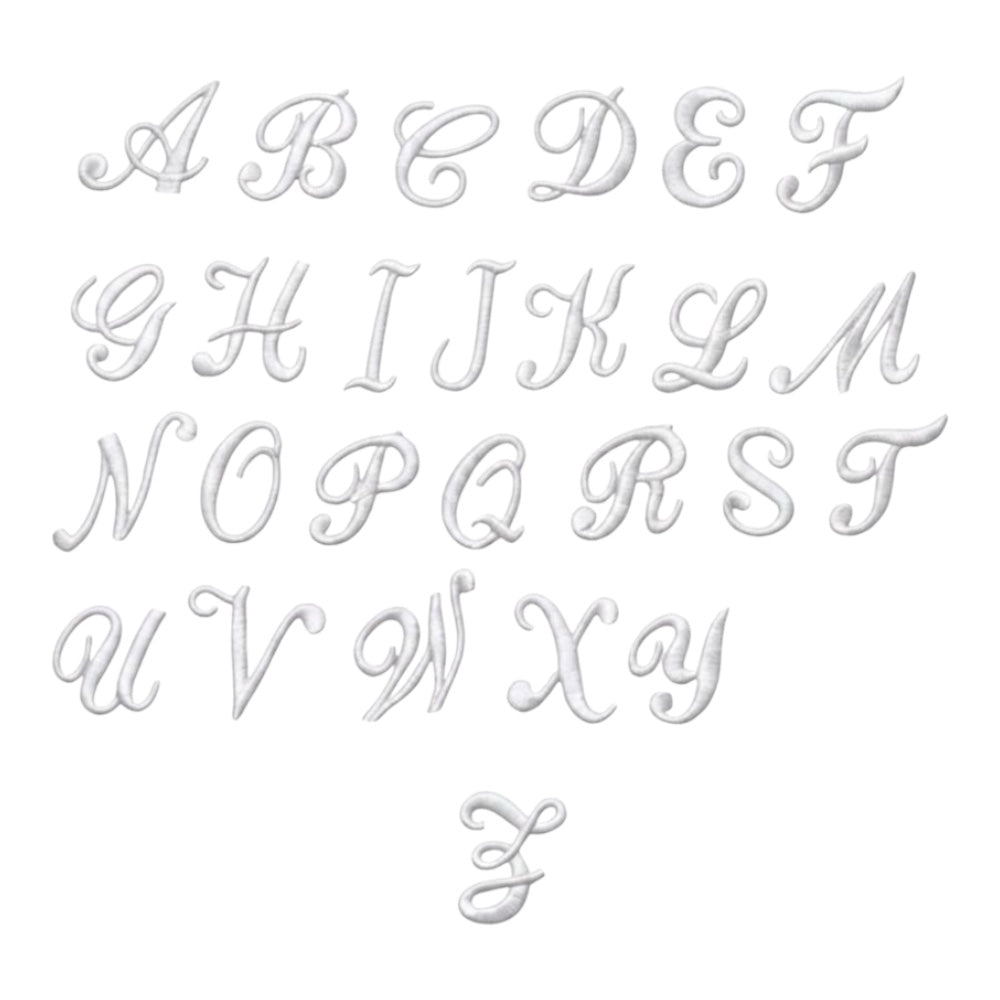 Cotton alphabet letter 2.5 cm iron-on item 56/43 pieces 6