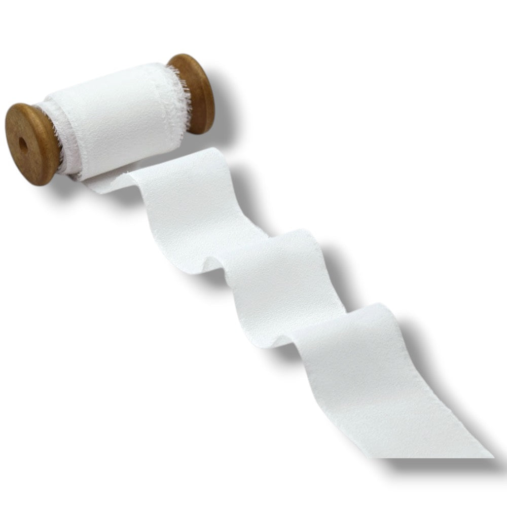 Nastro crepe seta sfrangiato h 42 mm articolo D12/40 metri 25