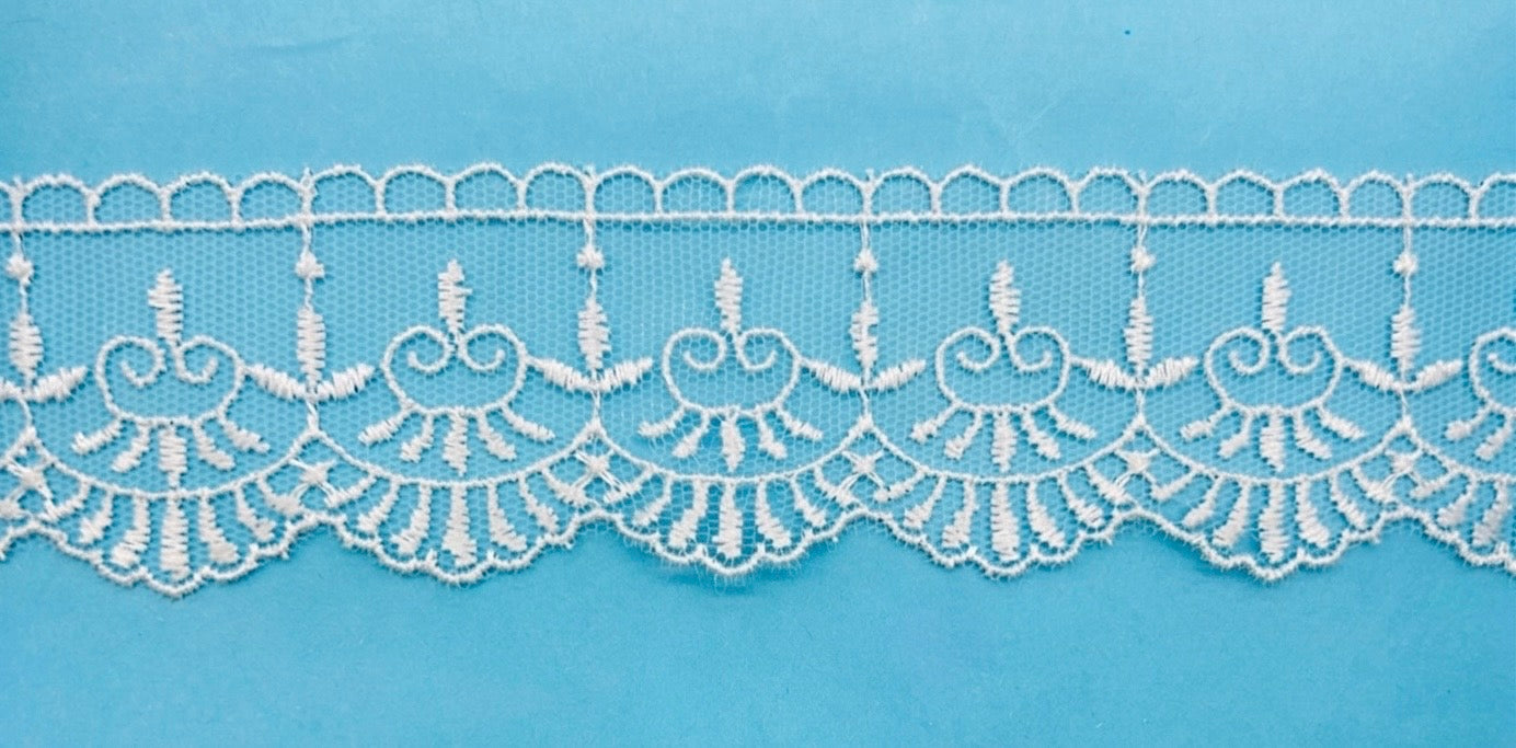 100% polyester tulle lace h 3.5 cm item 60199 10 meters