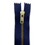 Cerniera lampo per jeans 16 cm ottone catena 4 mm articolo 1183/1/16