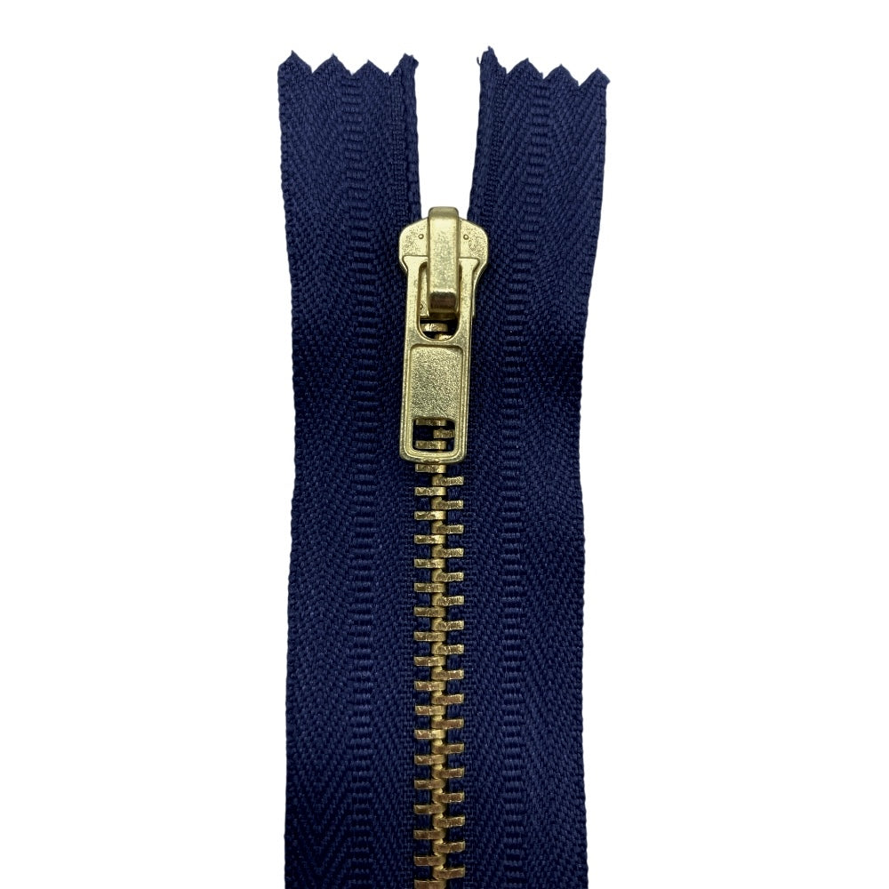 Cerniera lampo per jeans 20 cm ottone catena 4 mm articolo 1183/1/20