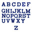 Cotton alphabet letter 1.5 cm iron-on item 56/46 pieces 12