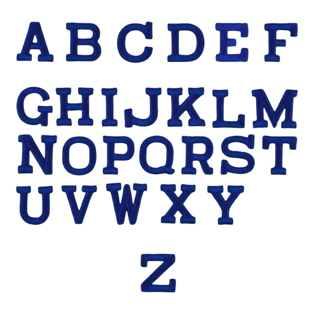 Cotton alphabet letter 1.5 cm iron-on item 56/46 pieces 12