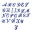 Cotton alphabet letter 2.5 cm iron-on item 56/43 pieces 6