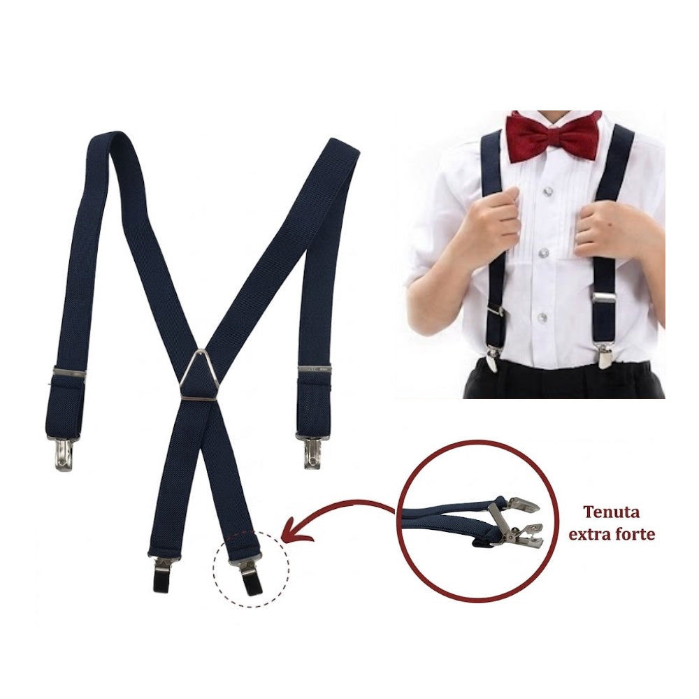 Children's suspenders, height 2.3 cm, length 70 cm, adjustable, item 741