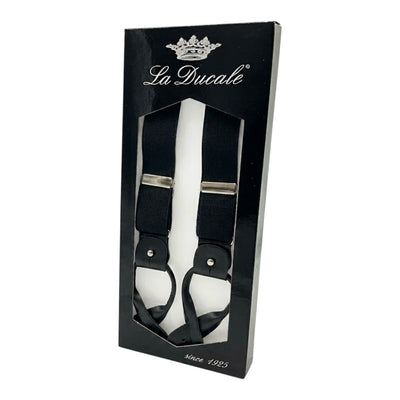 Men's shaved suspenders, height 2.7 cm, leather buttonholes, length 120 cm