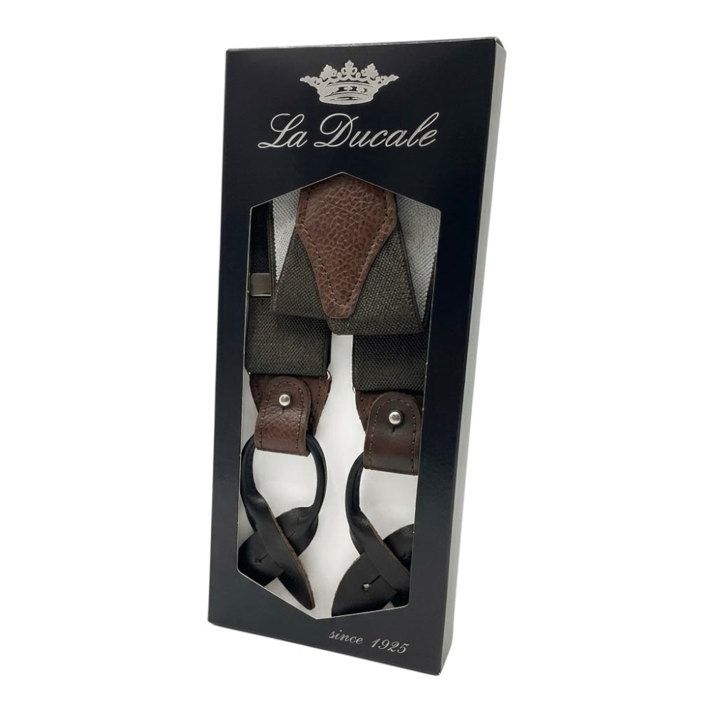 Bretella uomo h cm 3,6 asole pelle lunghezza cm 120 regolabile