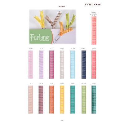 Micro vichy ribbon h mm 10 item T2010 25 meters