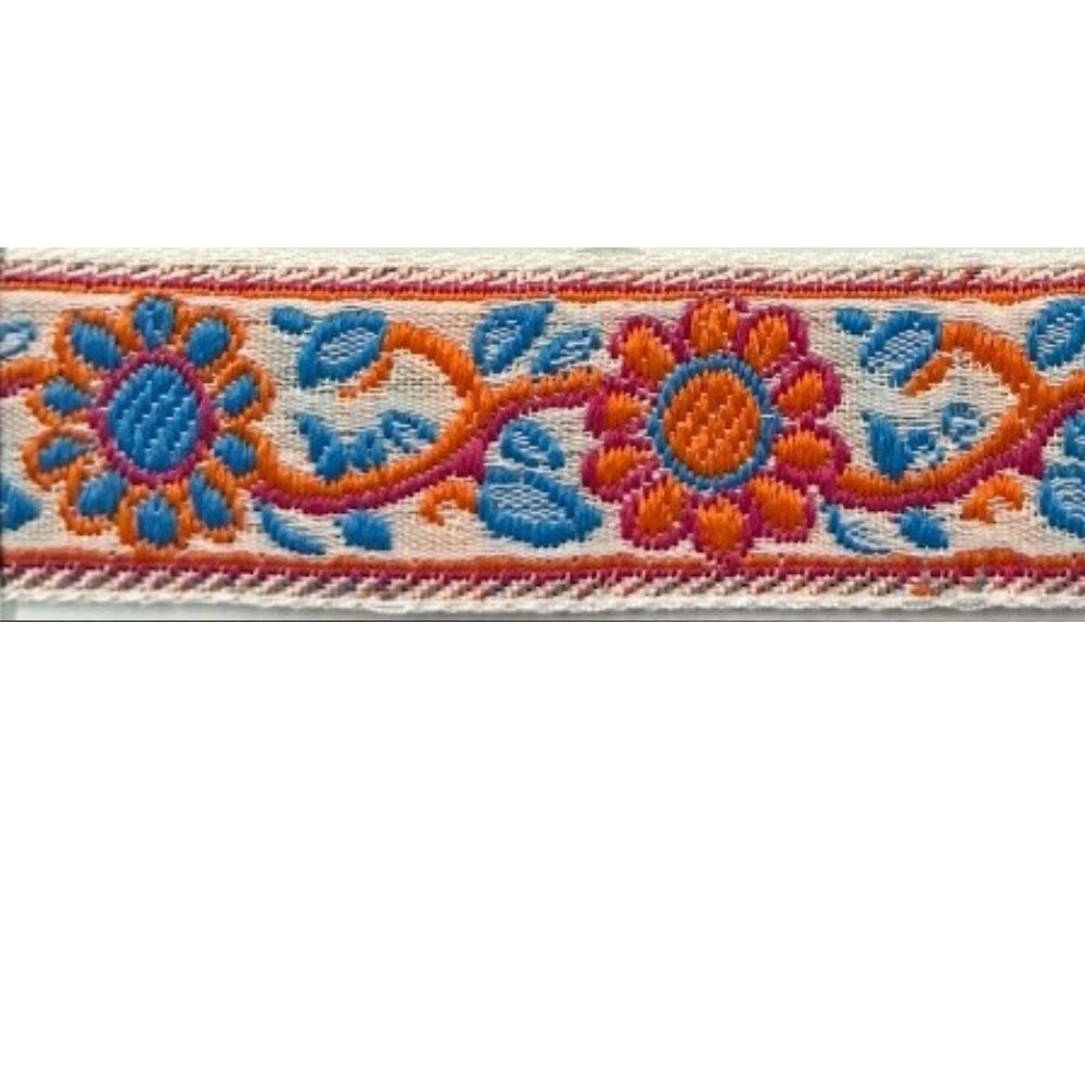 Nastro jacquard motivo Floreale multicolor H mm 30 articolo 680 metri 10