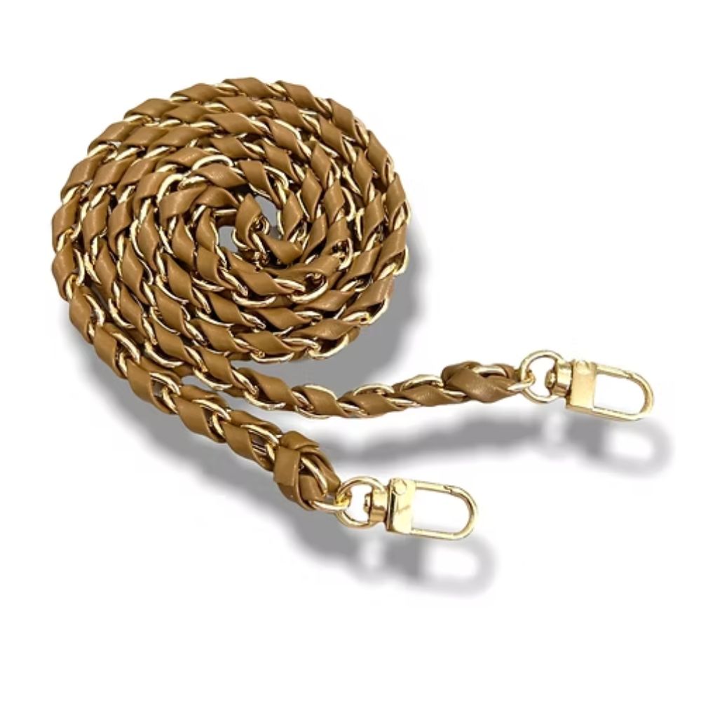 Bag chain in zama and leather item FM0351