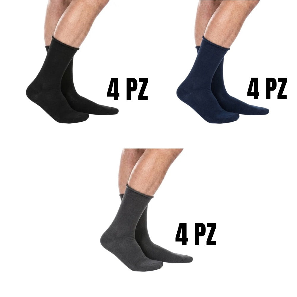 Men's loose-fitting short socks in Scottish yarn, item 8225, 12 pairs