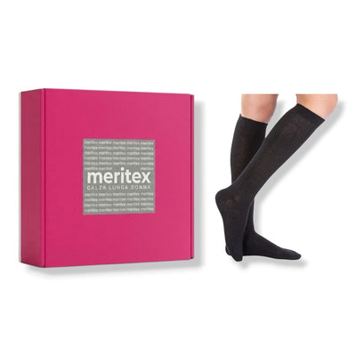 Calza lunga donna caldo cotone articolo 610 Meritex paia 12
