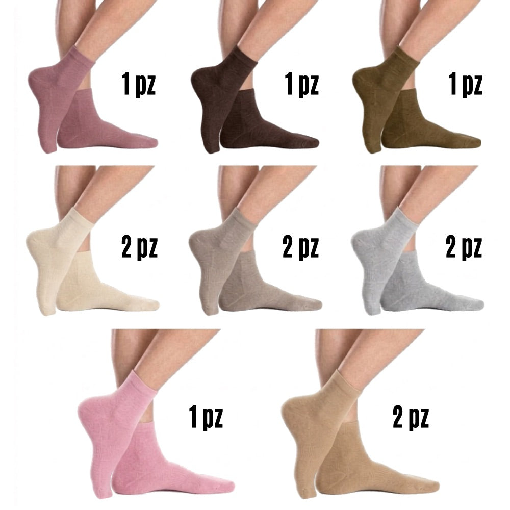 Women's midi socks in warm cotton item 110 pairs 12