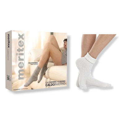 Calza termica corta donna con risvolto articolo 414 paia 12